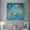 HOLEILUCK 3-Piece Flower and Bird Canvas Wall Art, Modern Living Room Decor, 33 x 33 in / 85 x 85 cm Each, Unframed view 2