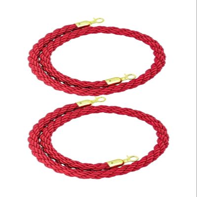 Brown Rope Barrier for Crowd Control