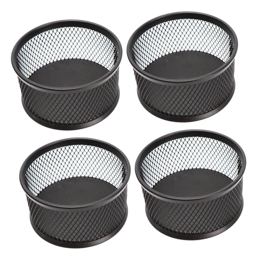 MAGICLULU Iron Paper Clip Holders, 4-Pack, Black Mesh