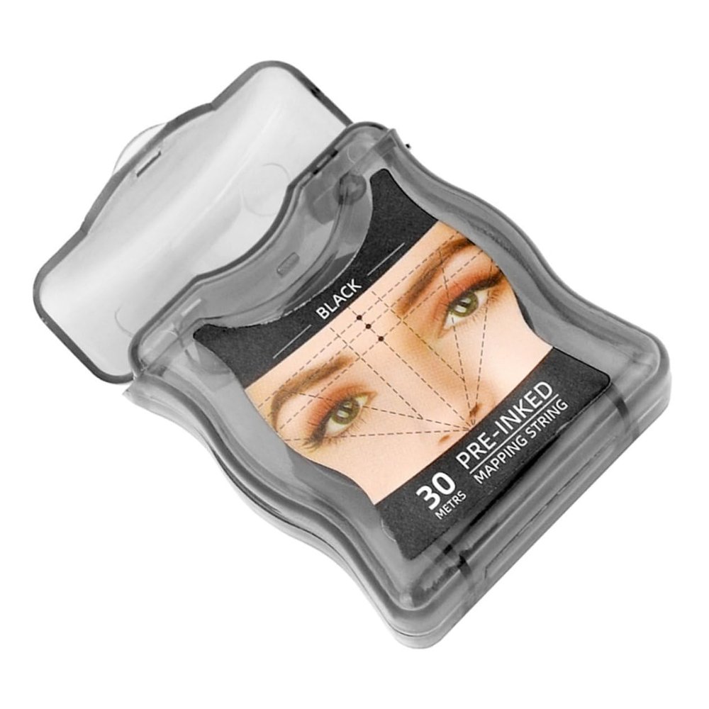 Eyebrow Mapping Ruler, 30-Meter PVC Measuring Tool, Black