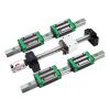 DEBLAN 2-Pc. HG20 Linear Rail and 4-Pc. HGH20CA/HGW20CC Slider Set + SFU1605 Ball Screw + BK12/BF12 Supports + 8 × 10 Coupler (Color: SFU1610 HGH20CA, Size: 300 mm) view 1