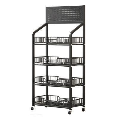 LVLDAWA Rotating Snack Display Rack with 15 Chip Bag Hooks, Black, 60 x 27 x 165 cm