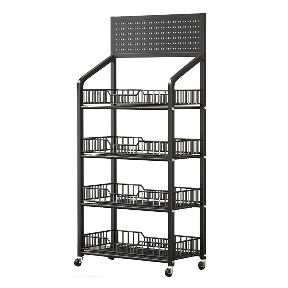 LVLDAWA Rotating Snack Display Rack with 15 Chip Bag Hooks, Black, 60 x 27 x 165 cm