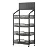 LVLDAWA Rotating Snack Display Rack with 15 Chip Bag Hooks, Black, 60 x 27 x 165 cm view 1