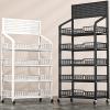 LVLDAWA Rotating Snack Display Rack with 15 Chip Bag Hooks, Black, 60 x 27 x 165 cm view 2