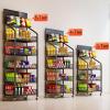LVLDAWA Rotating Snack Display Rack with 15 Chip Bag Hooks, Black, 60 x 27 x 165 cm view 3