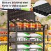 LVLDAWA Rotating Snack Display Rack with 15 Chip Bag Hooks, Black, 60 x 27 x 165 cm view 4