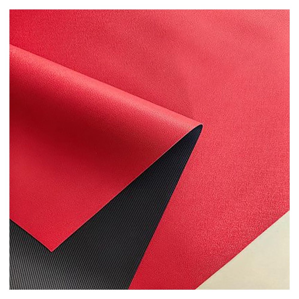 Multicolor Oxford Floor Runner/Protector, Cuttable Rubber Mat with Steel-Plate Pattern, 2.5 mm Thick, Red, 0.6 x 0.9 m