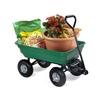 Avilia Versatile Garden Wheelbarrow, 75 L, with Tipping Tray and Pneumatic Wheels, Green ABS view 1