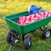 Avilia Versatile Garden Wheelbarrow, 75 L, with Tipping Tray and Pneumatic Wheels, Green ABS view 4