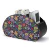 FWJZDSP Elegant PU Leather TV Remote Holder with 5 Compartments, Owls with Flowers view 1