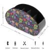 FWJZDSP Elegant PU Leather TV Remote Holder with 5 Compartments, Owls with Flowers view 2