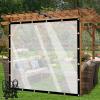 POCHY Transparent Pergola Sidewalls, Foldable Waterproof Outdoor Curtains, Clear, 10' x 11' (3 x 3.5 m) view 1