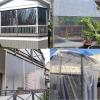 POCHY Transparent Pergola Sidewalls, Foldable Waterproof Outdoor Curtains, Clear, 10' x 11' (3 x 3.5 m) view 4