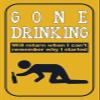 mrdeco Curved Metal Sign 30 x 40 cm "Gone Drinking" Beer Bar view 1