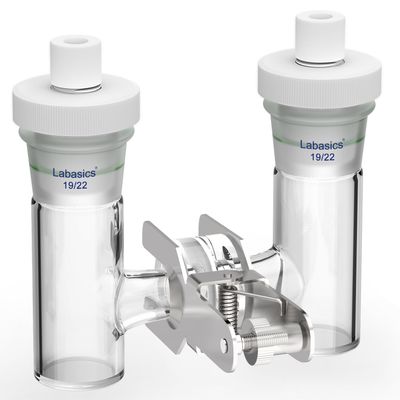 Labasics H-Type Electrolytic Cells, Double Borosilicate Glass Cells with Replaceable Ion-Exchange Membrane