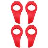 Kisangel 2 Pairs Ergonomic Bicycle Bar Ends with Thumb Rests, Red view 1