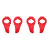 Kisangel 2 Pairs Ergonomic Bicycle Bar Ends with Thumb Rests, Red view 2
