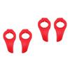 Kisangel 2 Pairs Ergonomic Bicycle Bar Ends with Thumb Rests, Red view 3
