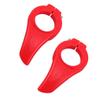 Kisangel 2 Pairs Ergonomic Bicycle Bar Ends with Thumb Rests, Red view 4