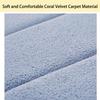 qing yun Soft Memory Foam Bath Mat, Non-Slip, Absorbent, Quick-Drying, Pink, 40 x 120 cm view 2