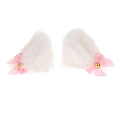 Ronyme Plush Cat Ear Helmet Decor, White