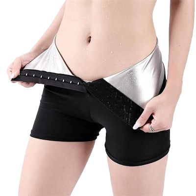 2-in-1 Sauna Pants for Women with High-Waisted Sauna Shorts