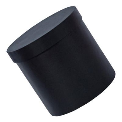 Round Paper Cylinder Flower Boxes for Bouquets, Black