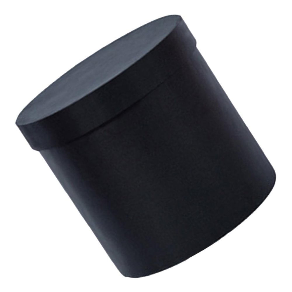 Round Paper Cylinder Flower Boxes for Bouquets, Black