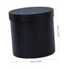 Round Paper Cylinder Flower Boxes for Bouquets, Black view 2