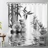 LB Gray Zen Spa Shower Curtain, 180 x 200 cm, Bamboo Forest Stones view 1