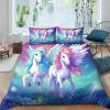 BARDYS Cartoon Pony Kids' Bedding Set, Soft Microfiber 3D-Printed Duvet Cover and Pillowcase with Zipper, King 220 x 240 cm view 1