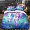 BARDYS Cartoon Pony Kids' Bedding Set, Soft Microfiber 3D-Printed Duvet Cover and Pillowcase with Zipper, King 220 x 240 cm view 2