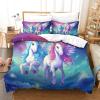 BARDYS Cartoon Pony Kids' Bedding Set, Soft Microfiber 3D-Printed Duvet Cover and Pillowcase with Zipper, King 220 x 240 cm view 3