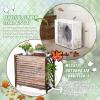 HRXQ Wooden Air Conditioner Cover, Outdoor AC Enclosure for Hiding AC Units (Size: Large) view 2