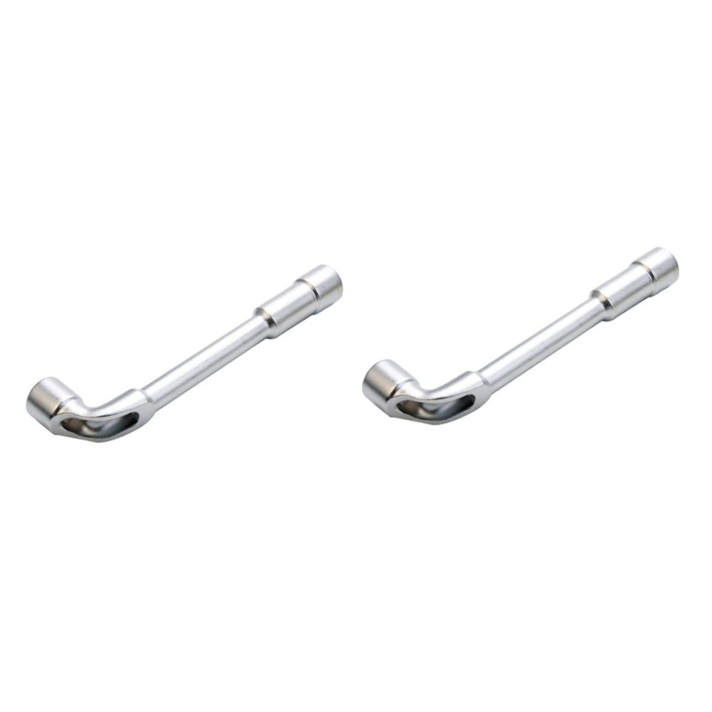 Hemobllo 2-Piece 10 mm Double-Ended Wrench Set, Polished Steel, for Industrial Repairs