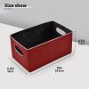 Chestnut Brown Foldable Rectangular Storage Baskets, 2-Pack view 3