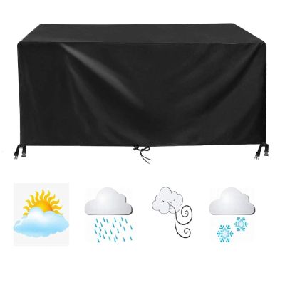 Weatherproof Outdoor Table Cover 260 x 205 x 105 cm, UV-Resistant Heavy-Duty 600D Oxford Fabric
