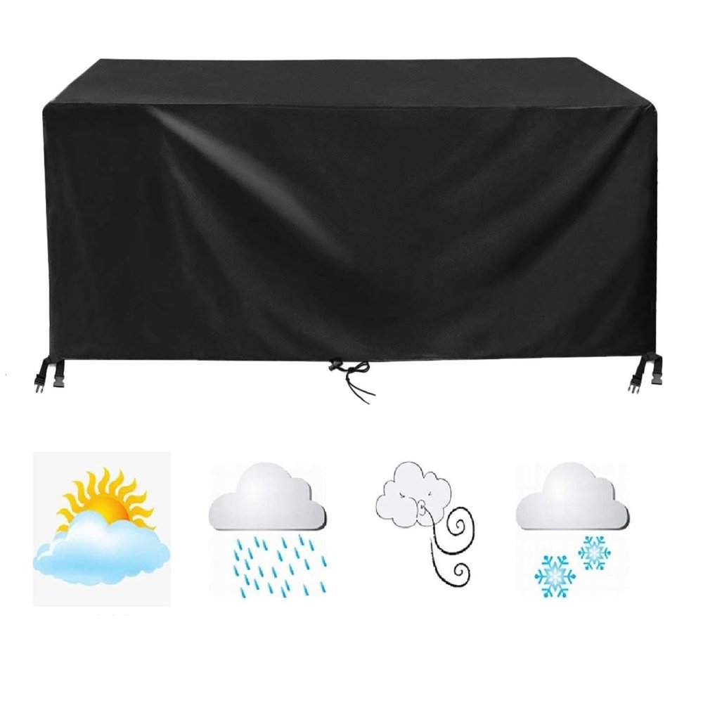 Weatherproof Outdoor Table Cover 260 x 205 x 105 cm, UV-Resistant Heavy-Duty 600D Oxford Fabric