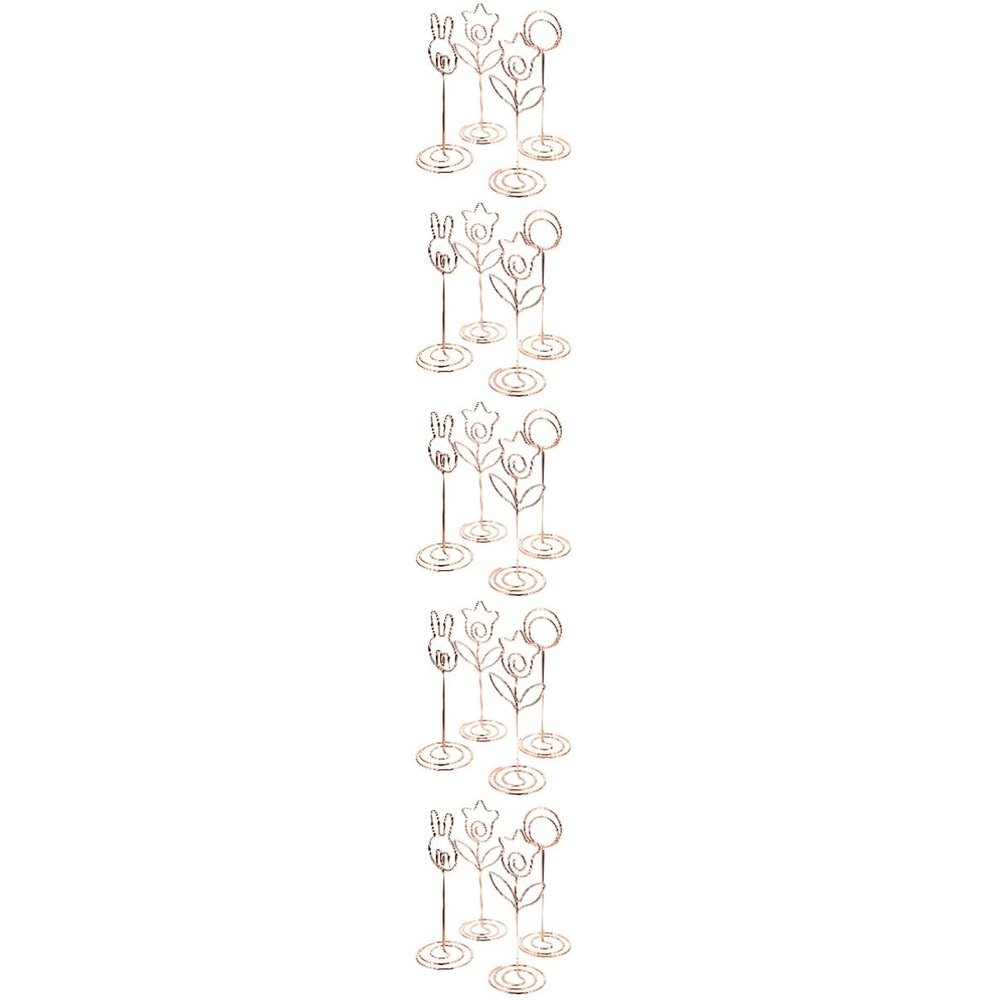EXCEART 5 Sets Gold Card Holders, Table Number and Photo Holders, 4 Pieces per Set