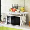 HUOLE 2-Tier Microwave Stand and Kitchen Storage Rack, 57 × 38 × 38 cm view 1