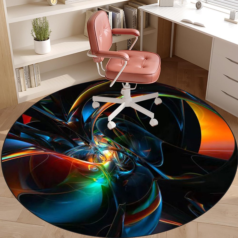 Round Gaming Chair Mat for Hard Floors and Carpets, 100 cm