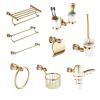 HKYBCF Luxury Gold Brass Bathroom Hardware Set, Towel Bar 2 view 3