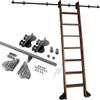 CATANK Rolling Library Ladder Hardware, Rustic Black Round Rail Kit (Ladder Not Included) view 1