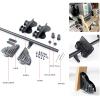 CATANK Rolling Library Ladder Hardware, Rustic Black Round Rail Kit (Ladder Not Included) view 3