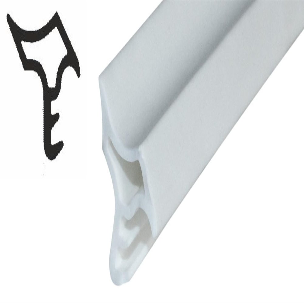 SN-TEC Steel-Frame Door Seal Z 1101, White, 10 m