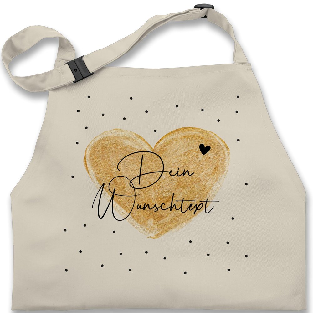 Kids' Apron for Boys and Girls – Customize with Your Own Text – Personalized Gift – Ages 7–14 – Natural White