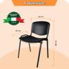 Topsit Bro & More Set of 4 Visitor Chairs, Stackable Conference Chairs, Black view 2