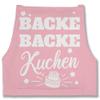 Shirtracer Apron – “Bake, Bake, Cake” – 85 × 69 cm – Pink view 1