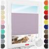 Schuette No-Drill Adhesive Pleated Blind, Premium Collection: Plum Charm (Purple), 145 x 100 cm (W x H), Suprafix 2-in-1 Adhesive & Screw Holder Set, Letsbond view 1